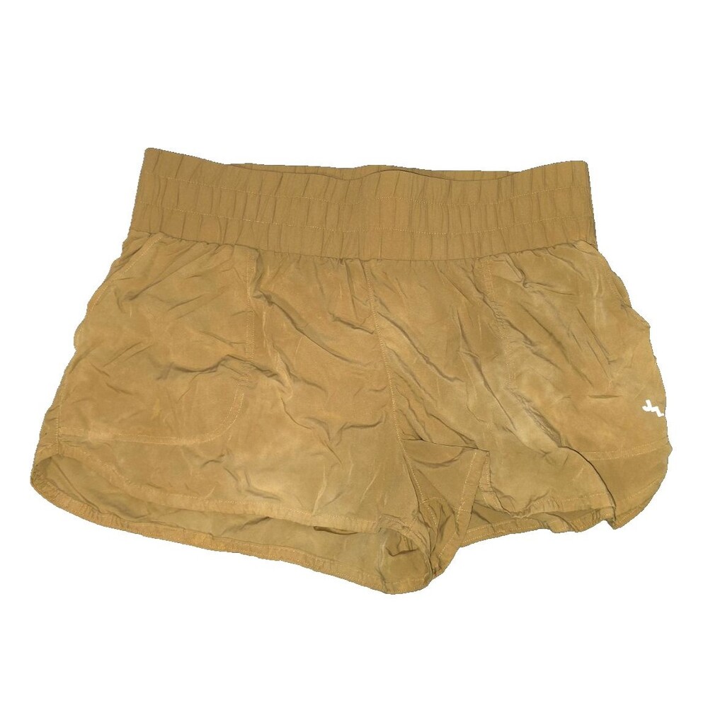 Joy Lab Tan Brown Elastic Waist Shorts Size XL Pockets Easy Dry Athletic